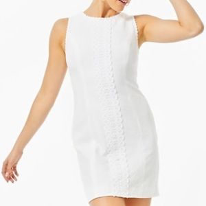 Lilly Pulitzer Mila shift white turtle pucker